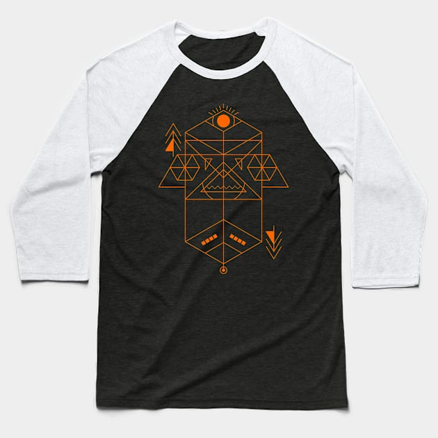 Sacred Geometry Prism Baseball T-Shirt by ePixels